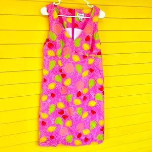 VINTAGE Lilly Pulitzer Marzipan Tank Dress- White Label, sz 12, Colorful, EUC!